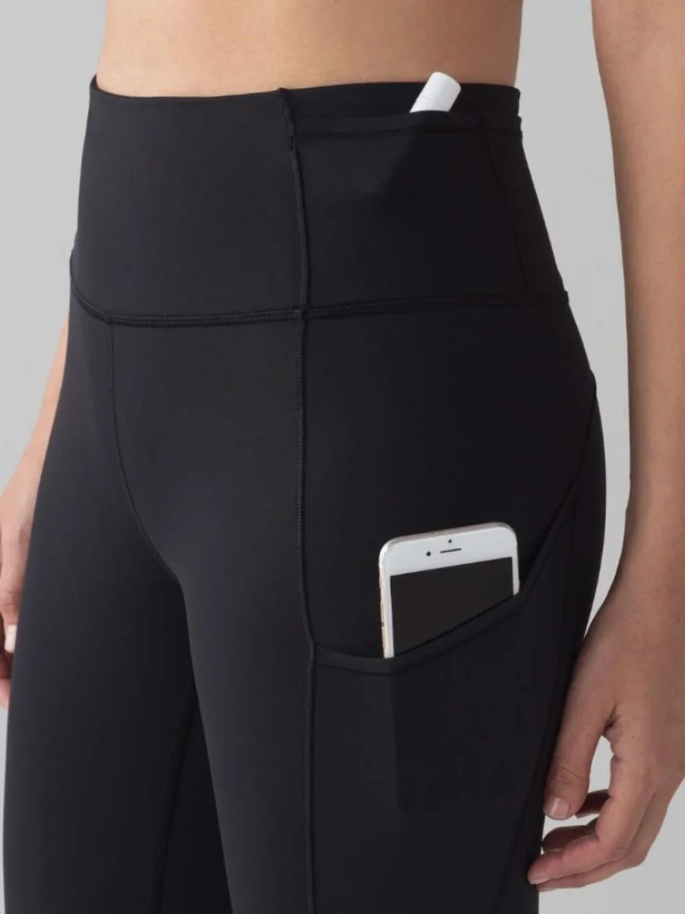 Lululemon Fast & Free Crop II *Nulux 19" Black or Green - Picture 3 of 7
